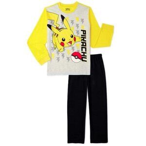 Pokemon Pikachu 2 Piece Flannel Fleece Pajama Set Child Size 6/7